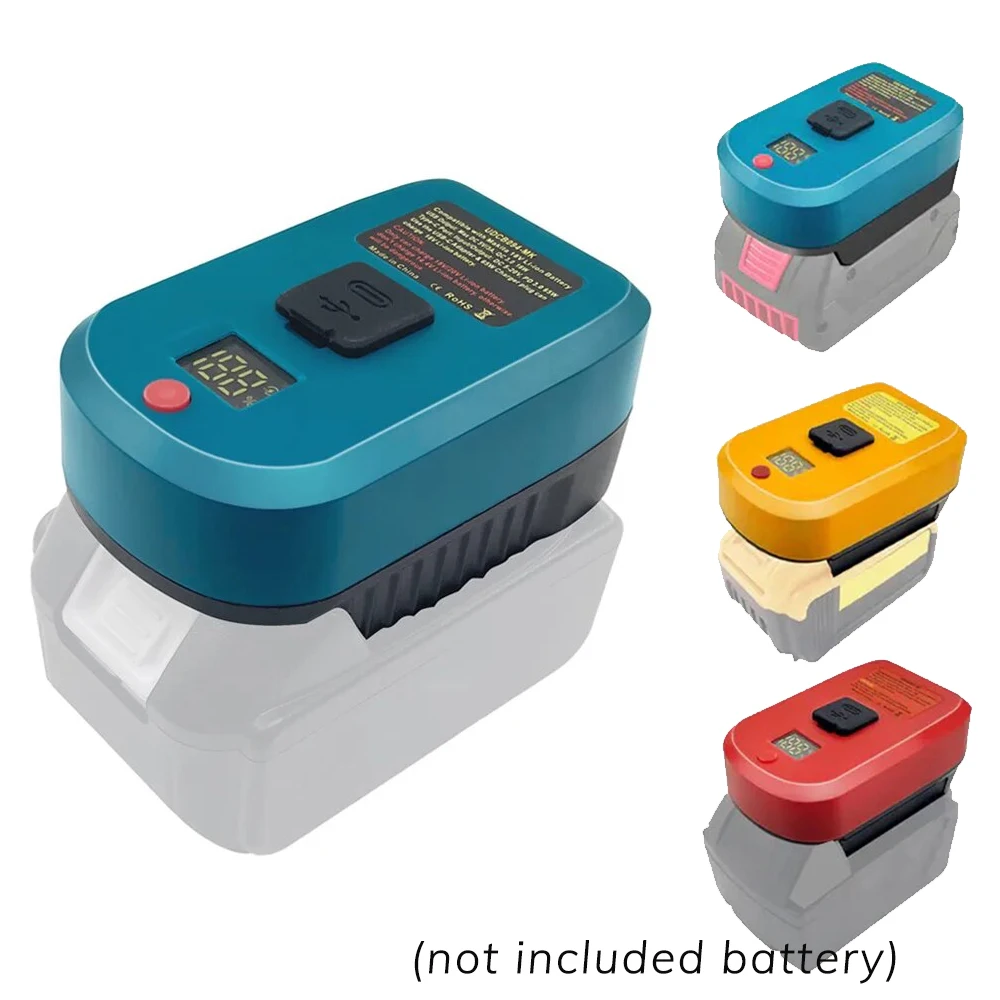 

Battery Fast Charging Adapter For Makita/Bosch For Milwaukee/Dewalt 18/20V Battery With USB Type-C interface Input Output