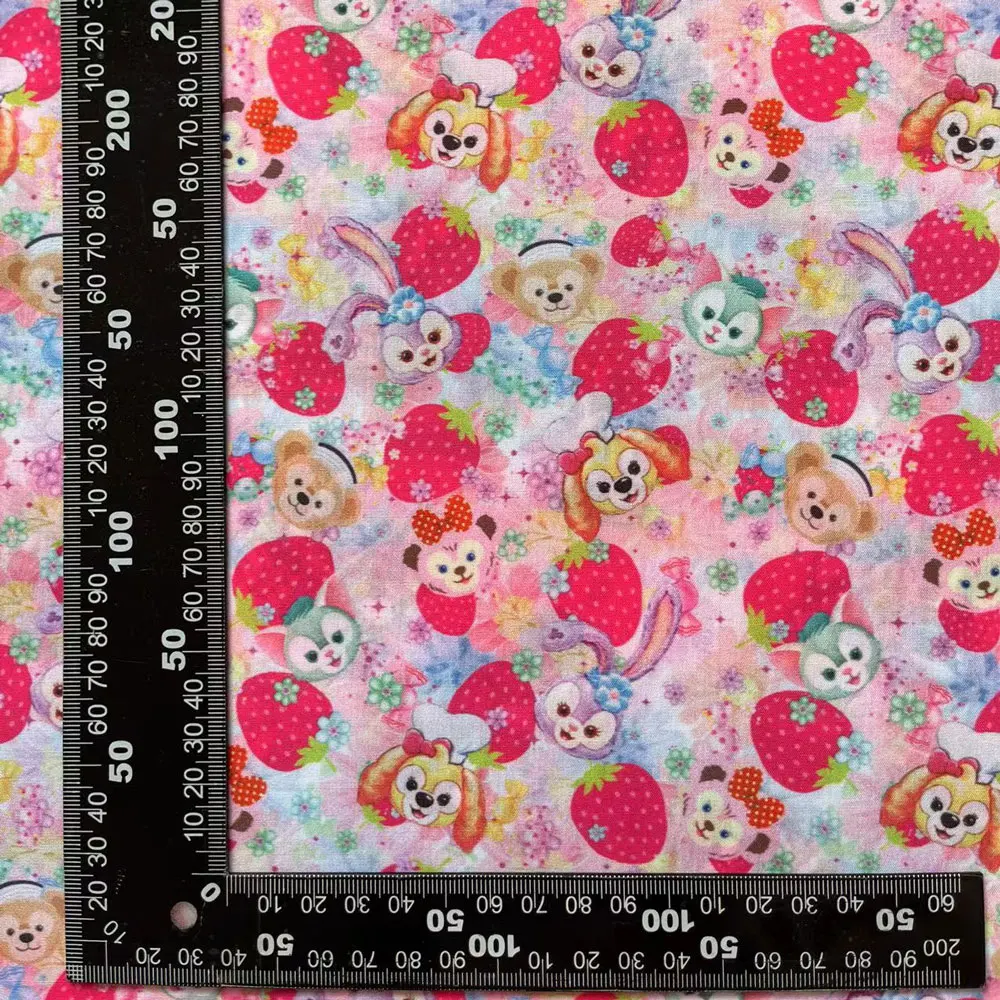 Disney duffy and friends Cartoon Fabric Hot Handmade Sewing Patchwork Quilting Baby Dress Home Sheet Printed Fabric Kids Fabric