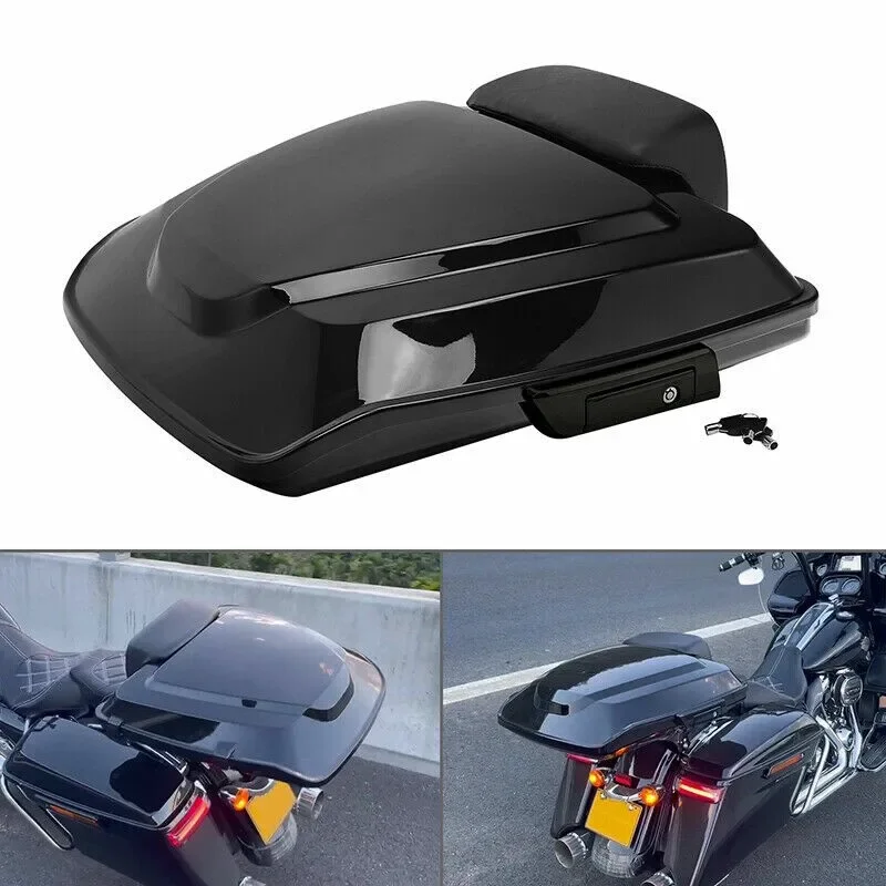 Kufry motocyklowe Razor z zamkiem i oparciem pasujące do Harley Touring Street Glide Electra Glide 2014-2024 2019 2021 2018 — zdjęcie 2