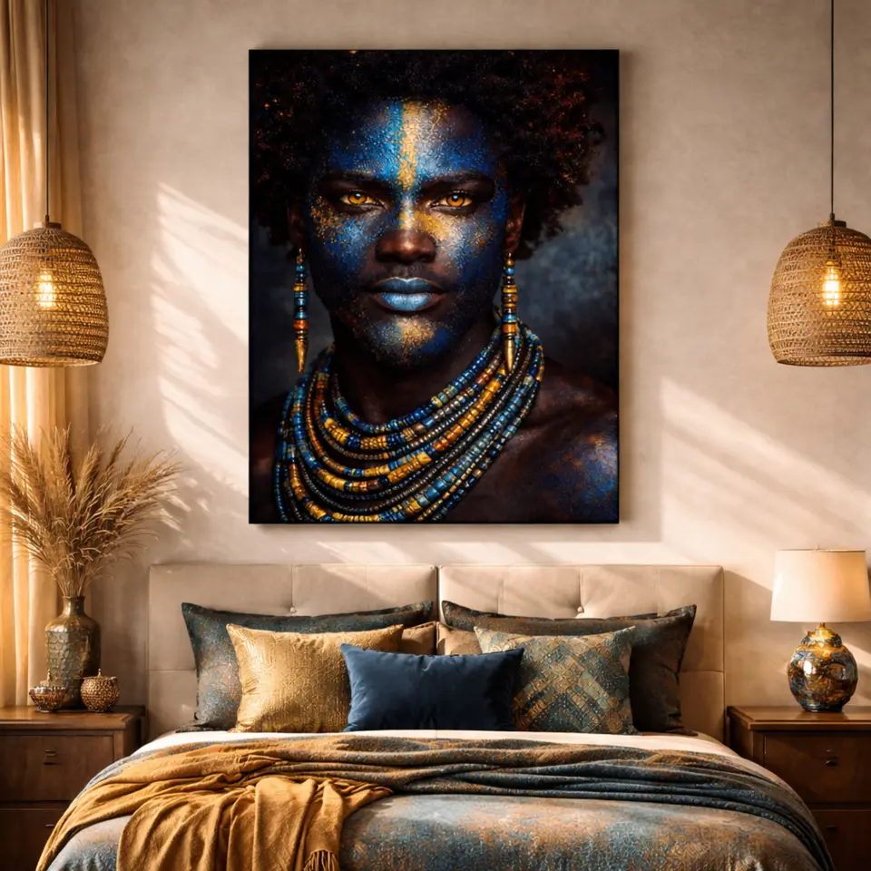 Afrocentric Man Wall Art Canvas Print