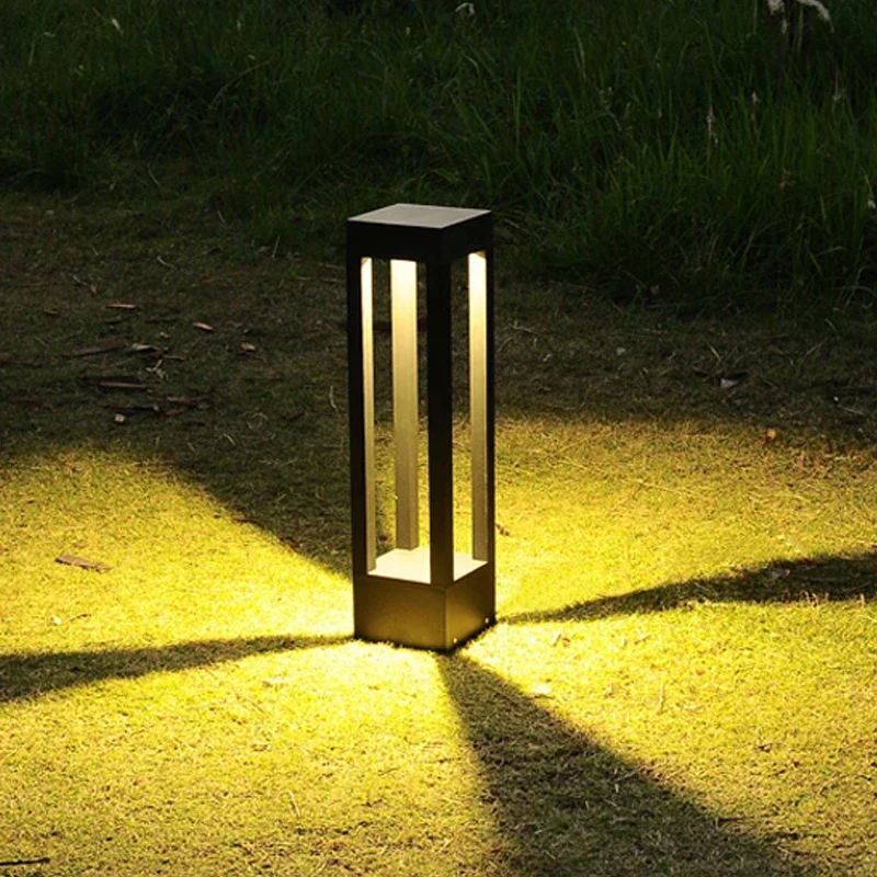 Moderne Aluminium 40Cm Zwarte Buitentuin Decoratie Gazon Lamp Villa Binnenplaats Toerisme Landschap Landelijk Landgoed Led Pilaar Verlichting - afbeelding 2