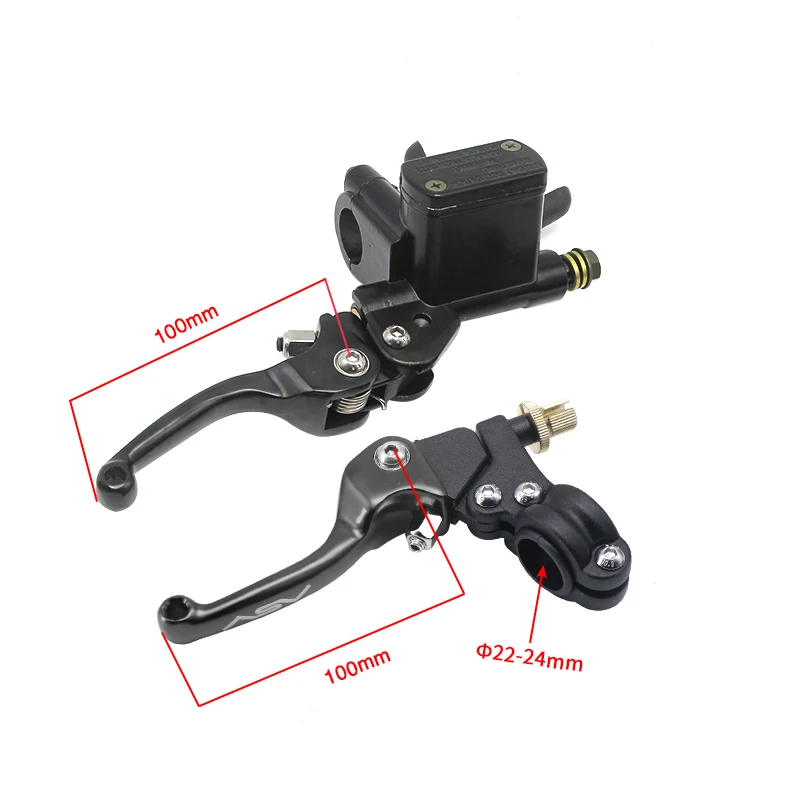 ZSDTRP 1Pair 100/130mm Motorcycle CNC Hydraulic Master Cylinder Clutch Brake Pump Levers For CRF KLX YZF RMZ Dirt Bike