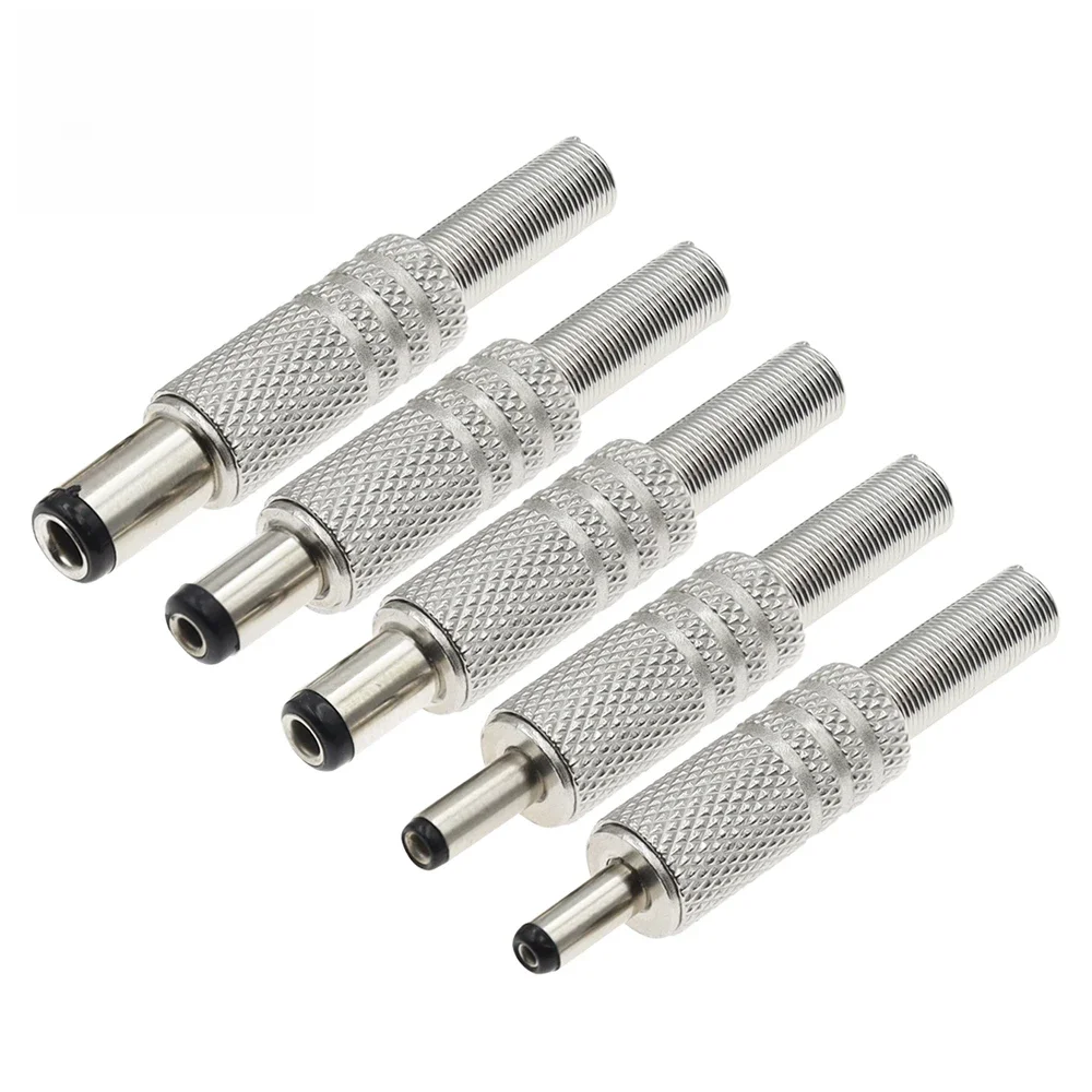 5 sztuk 5.5X2.5MM 5.5X2.1mm 4.8X1.7mm gniazdo zasilania prądem stałym wtyk męski metalowe złącze Adapter z czarną główką 4.0*1.7mm 2.5*0.7mm — zdjęcie 2