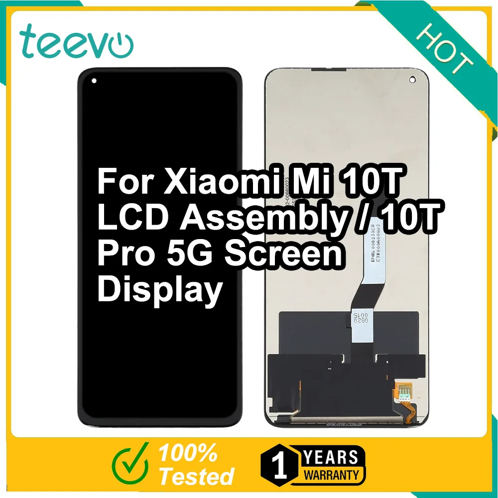 Teevo LCD For Xiaomi Mi 10T/10T Pro 5G Screen Display & Touch Screen Digitizer Black