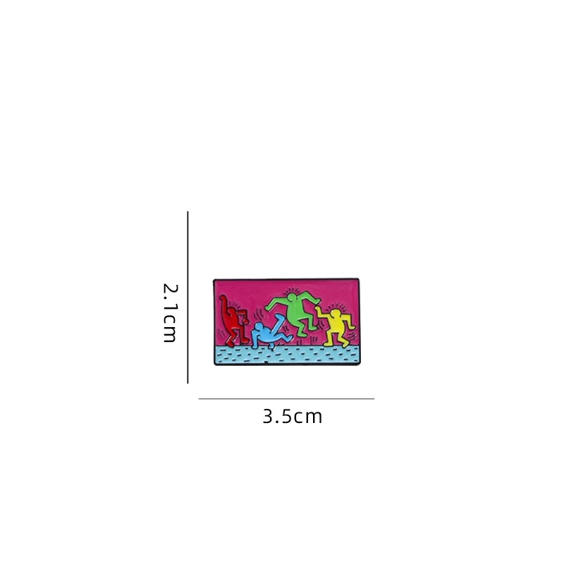 Colorful Cartoon Disco Dancing Enamel Brooch Creative Funny Lapel Pin Badge Backpack Clothing Hat Accessories