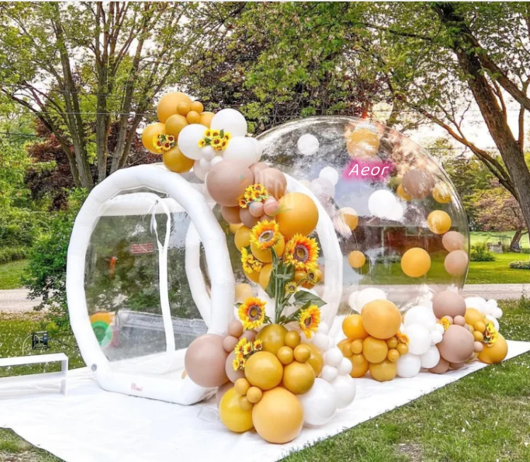 Tenda a bolle in PVC trasparente Tenda gonfiabile a cupola trasparente da 3 m per interni ed esterni per feste di matrimonio Modello mare