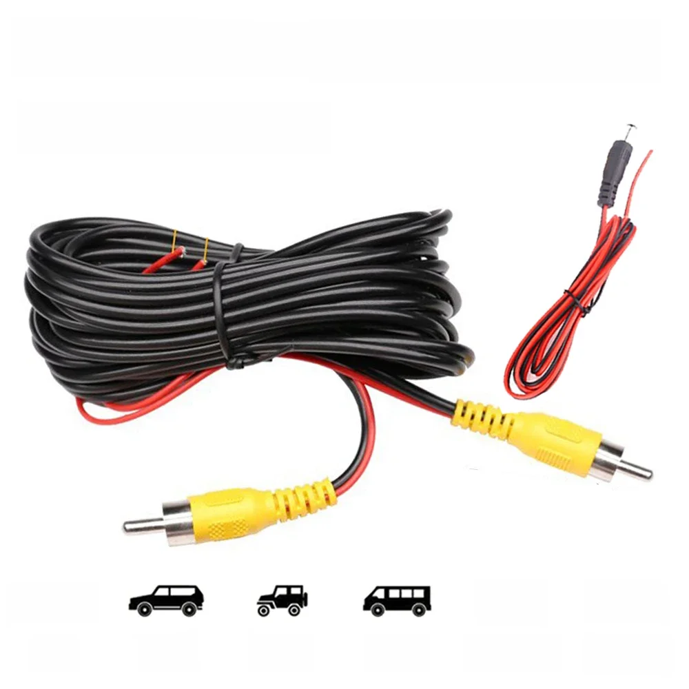 Câble vidéo RCA pour caméra de recul de voiture, fil universel de 6/10/15/20 mètres pour connecter une caméra de recul, moniteur multimédia de voiture