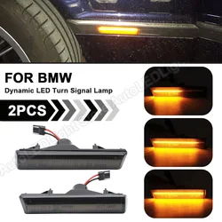 For BMW E46 M3 2001-2006 E38 1995-2001 2PCS Pure Amber Dynamic Indicator Lamps LED Sequential Side Marker Blinker Signal Lights