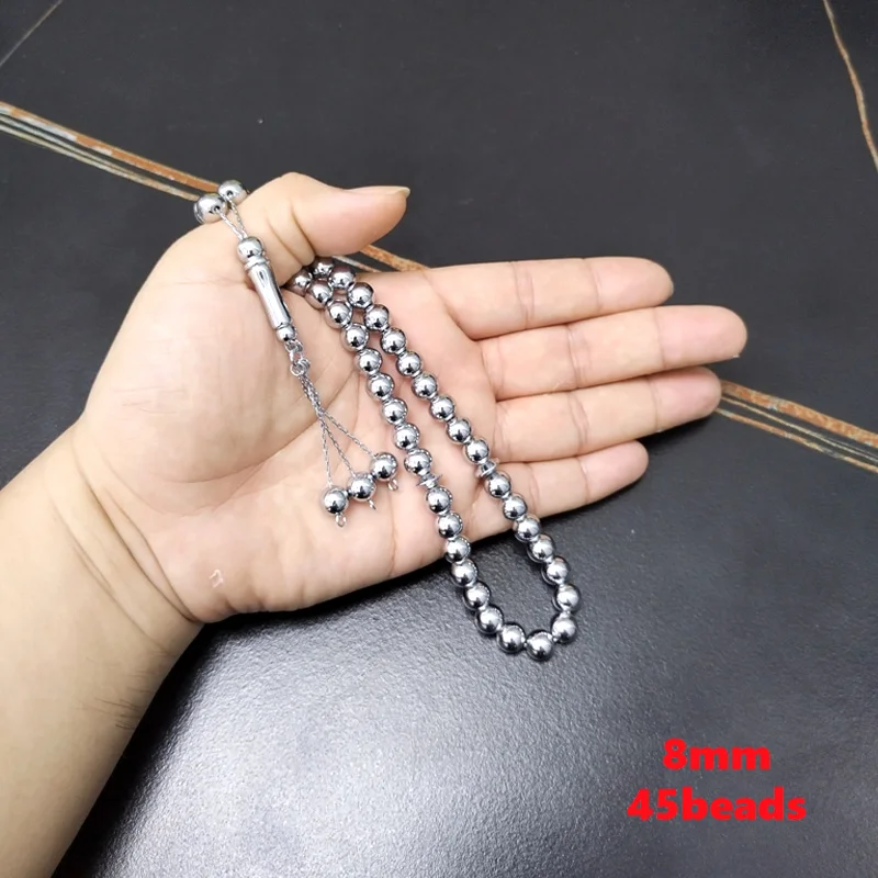 Tasbih 45 Beads Metal beads Taiwan Processing Technology Fade-Free Muslim Paya Beads Bracelet Islamic Gift Rosary