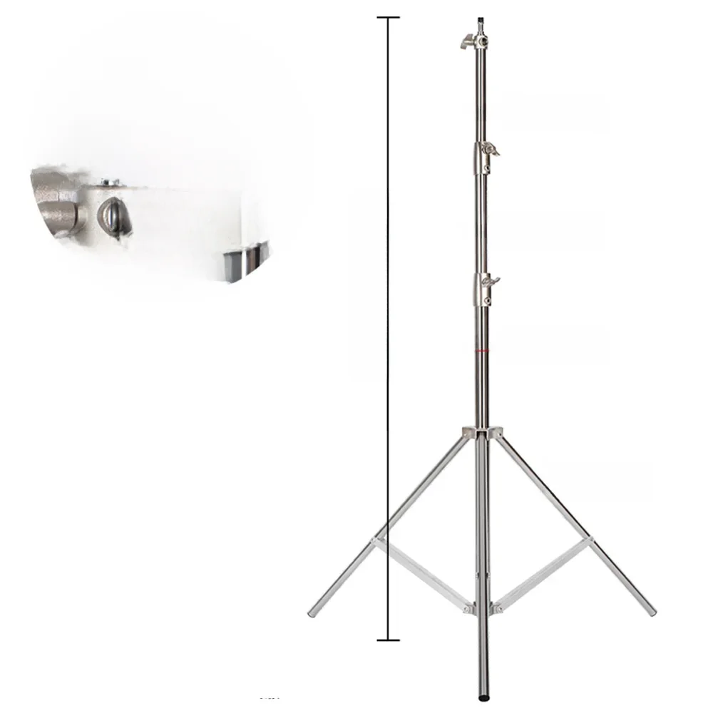 2.8M ze stali nierdzewnej duży statyw składany statyw oświetleniowy magiczna noga fotografia c-stojak na światło punktowe Softbox Photo Studio — 2