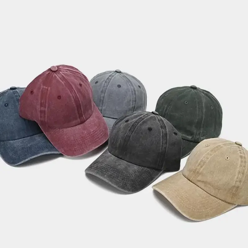 Baseball Kappe Gewaschen Baumwolle Männer Frauen Snapback Hut Vintage Hip Hop Caps Einfarbig Papa Hut Knochen Casquette Outdoor Casual Sport