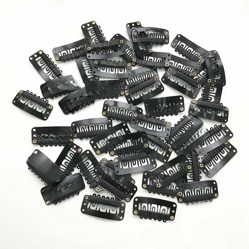 5Pcs/10Pcs/20Pcs Klipsy do przedłużania włosów Klipsy do peruk z ludzkich włosów Klipsy do przedłużania włosów Metalowy grzebień do zamknięcia 3cm — zdjęcie 2
