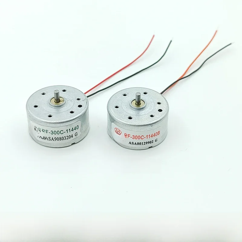 RF-300C-11440 Micro 300 moteur DC 1.5V-6V 5V 6500 tr/min Mini 24mm moteur à broche ronde silencieux bricolage CD DVD lecteur Loder jouet ventilateur moteur