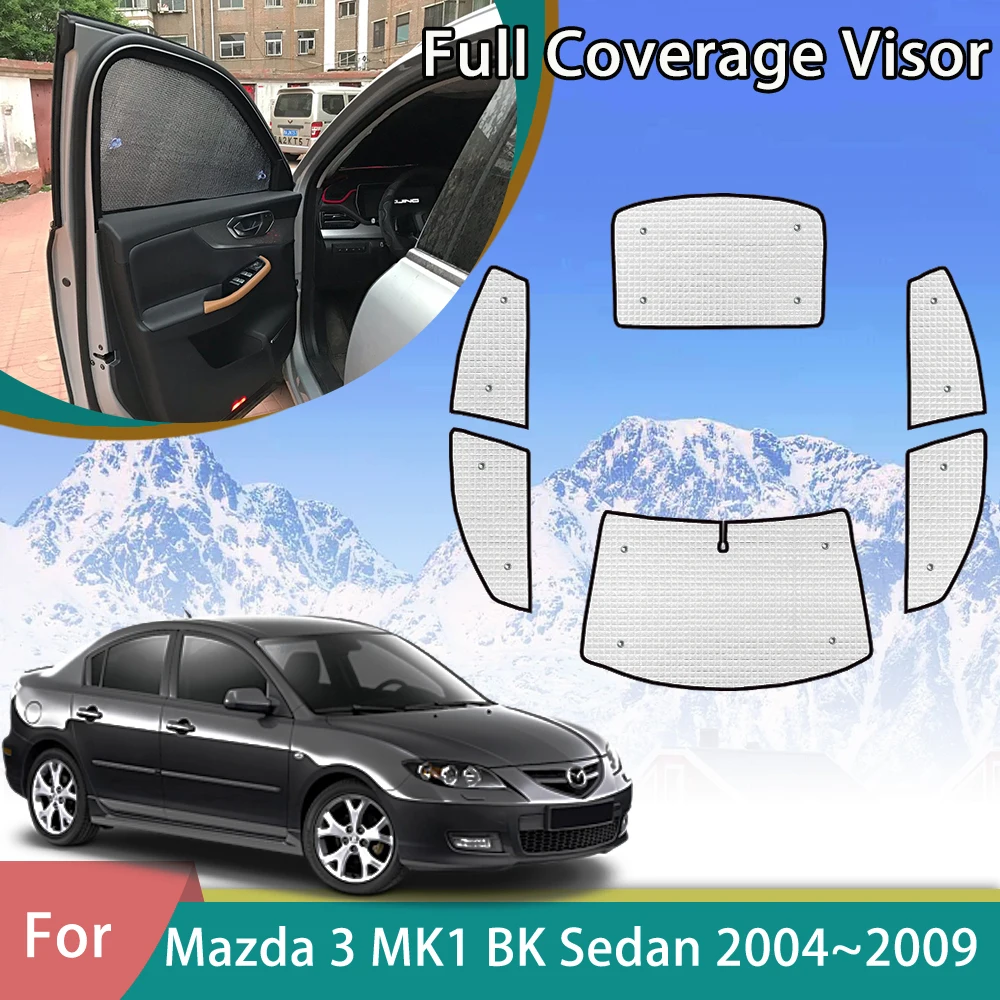 

Car Full Coverage Sunshade For Mazda 3 Mazda3 BK Sedan 2004~2009 2005 2006 2008 UV Protection Auto Accessories Window Sunvisor