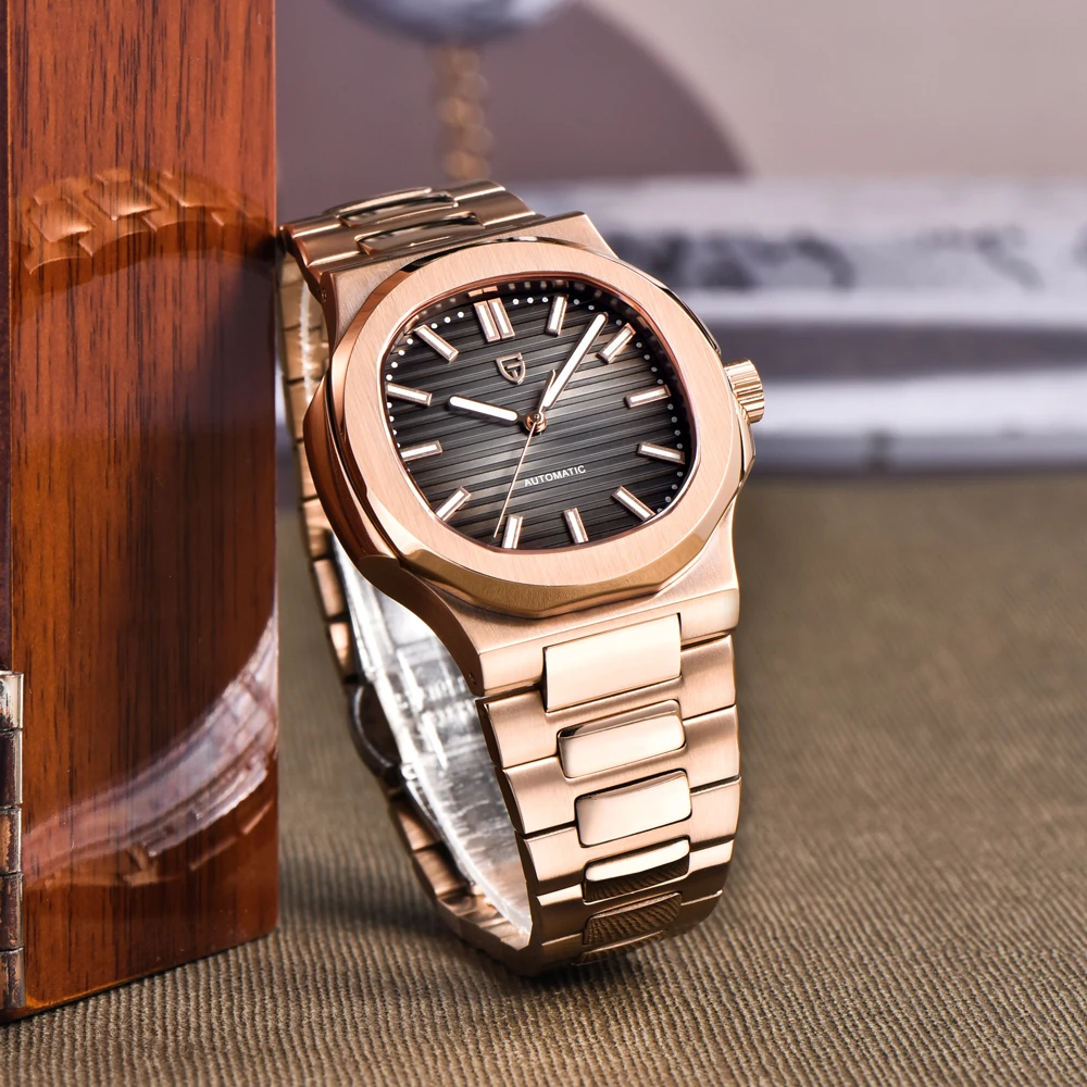 Nouvelle montre PAGANI DESIGN 2026 pour hommes, 40 mm, montre automatique de luxe pour hommes, montre-bracelet mécanique, or rose, verre saphir AR, étanche, lumineuse, acier inoxydable, cadeau pour homme.