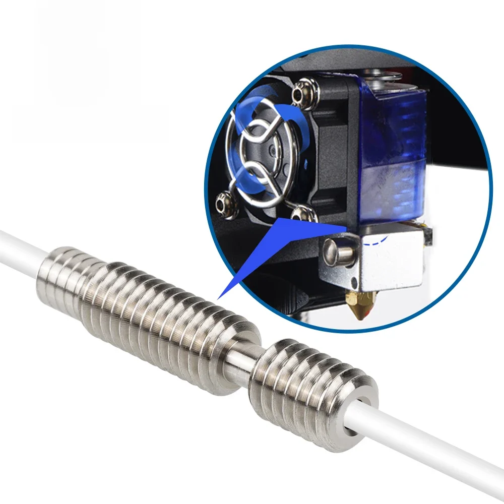 Całkowicie metalowy heat break ze stopu tytanu do drukarki 3D KINGROON KP3S 3.0 KP5L, gardziel hotendu MK8, gwint M6*30mm, do filamentów 1.75mm PLA ABS PETG — zdjęcie produktu 7