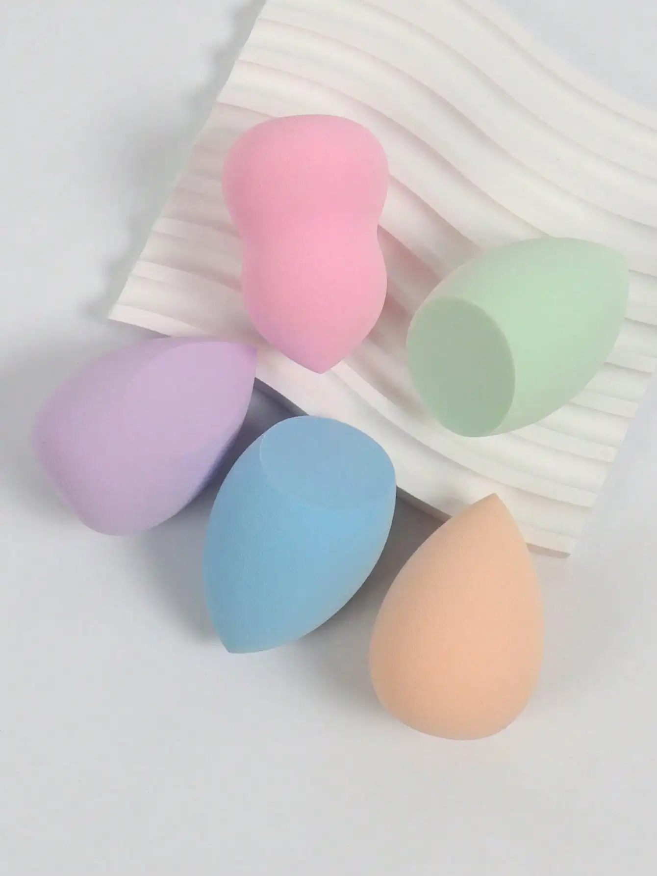 Makeup Sponge Set Of 3/5/10/15/20/30/50, Random Colors And Shapes, Beauty Blender For Liquid, Cream And Powder Foundation, Multi