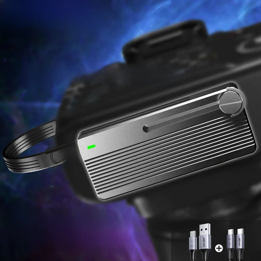 JEYI-M.2 NVMe SSD Enclosure com parafuso de montagem da câmera, USB 3.1 Gen2, 10Gbps, Transfer