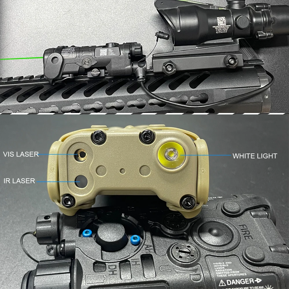 Imagem -03 - Visão Laser Verde Ponteiro ir Peq Laser Vermelho Visando Multi Função Luz Tática para Caça Airsoft Picatinny Trilho Ngal-l3