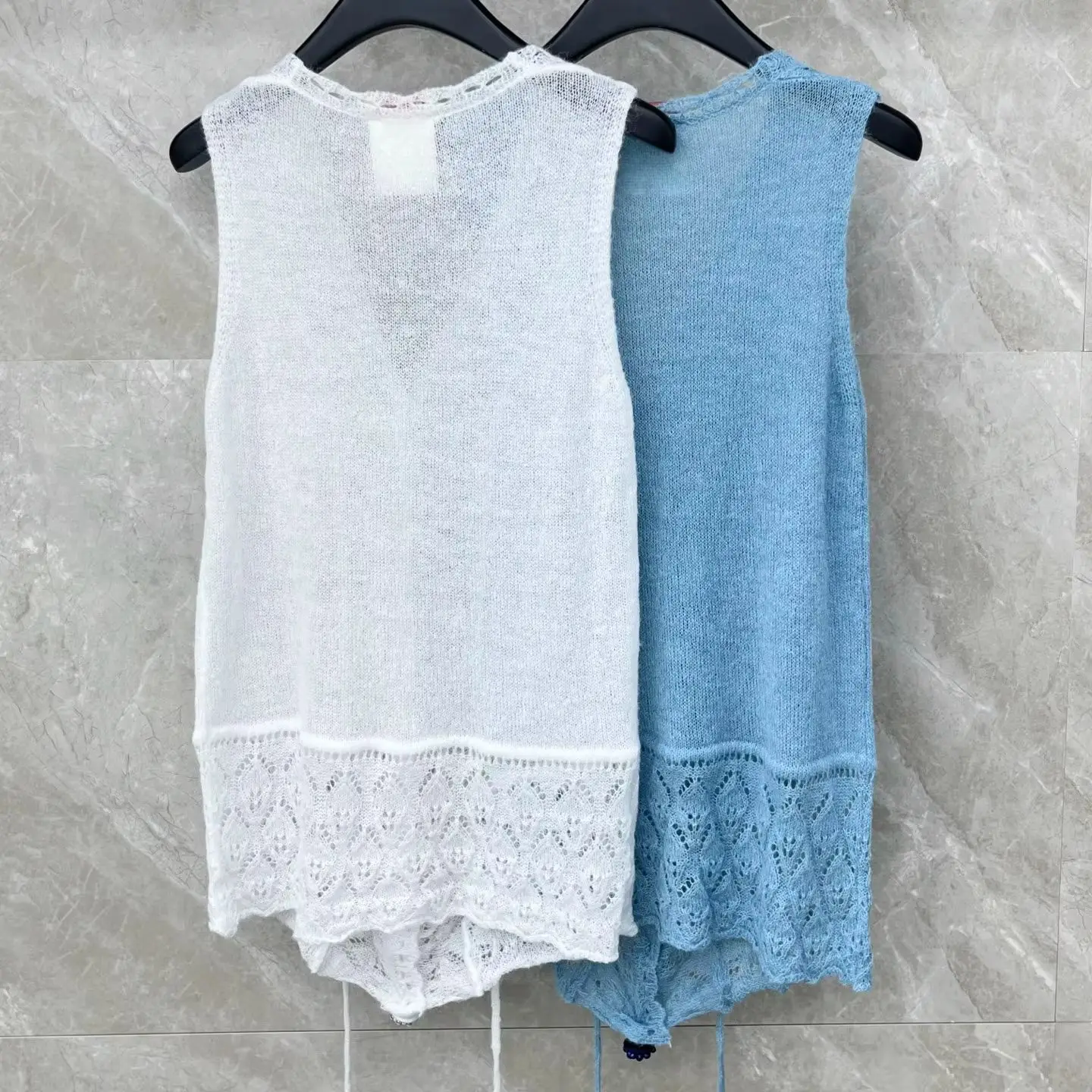 

2026 Women Clothes New Early Spring Wear Drawstring Knitted Vest Cardigan Upper Body Slim Fashionable Versatile