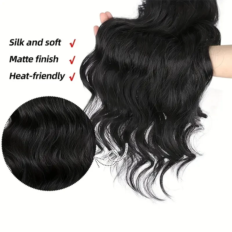 Body Wave Human Hair Drawstring Ponytail Clip In Brazilian Remy Hair Ponytail Natural Color Heat Resistant Ponytail For Women