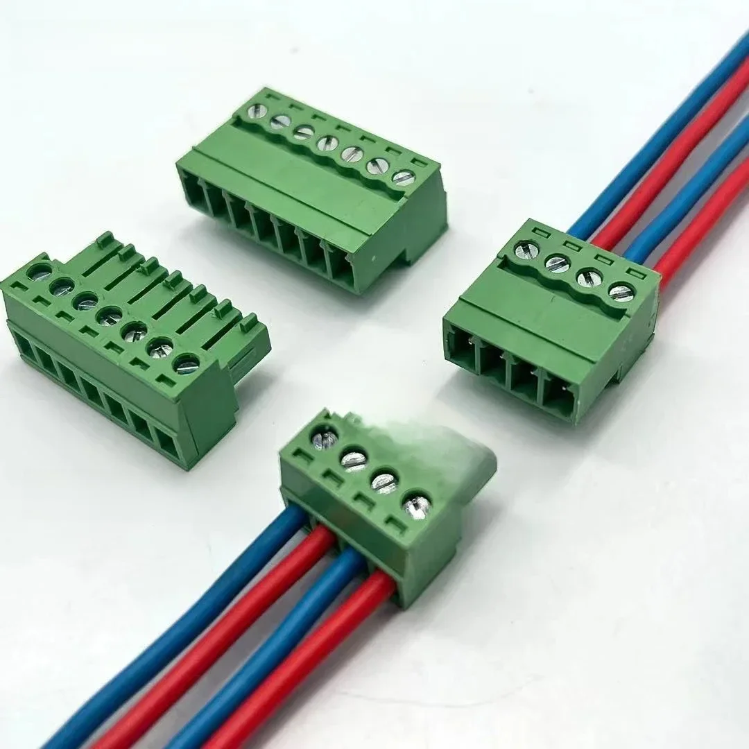 10 paires/10 pièces soudage bout à bout aérien 2EDGRK 15EDGRK-3.5mm 2-24P prise mâle + femelle 28-16AWG connecteur de bornier à vis de fil