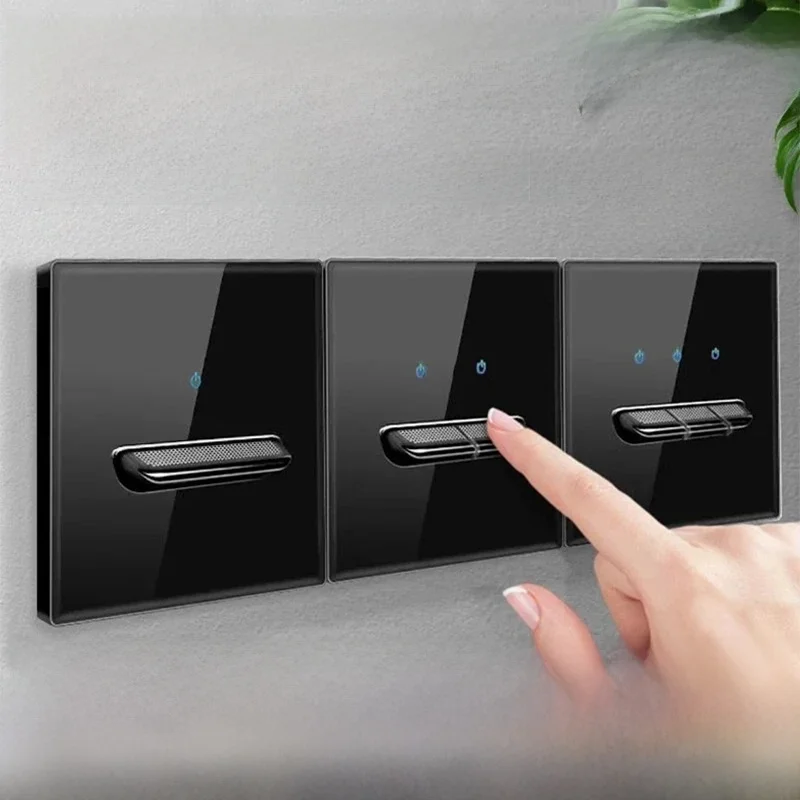 Joli Mural LED en Panneau de Verre, Prise Européenne 16A, Rétro, Joli d'Éclairage Interdit, Standard UE et UK, Prise à 2 Voies, 1-4Gang USB, Décoration de la Maison