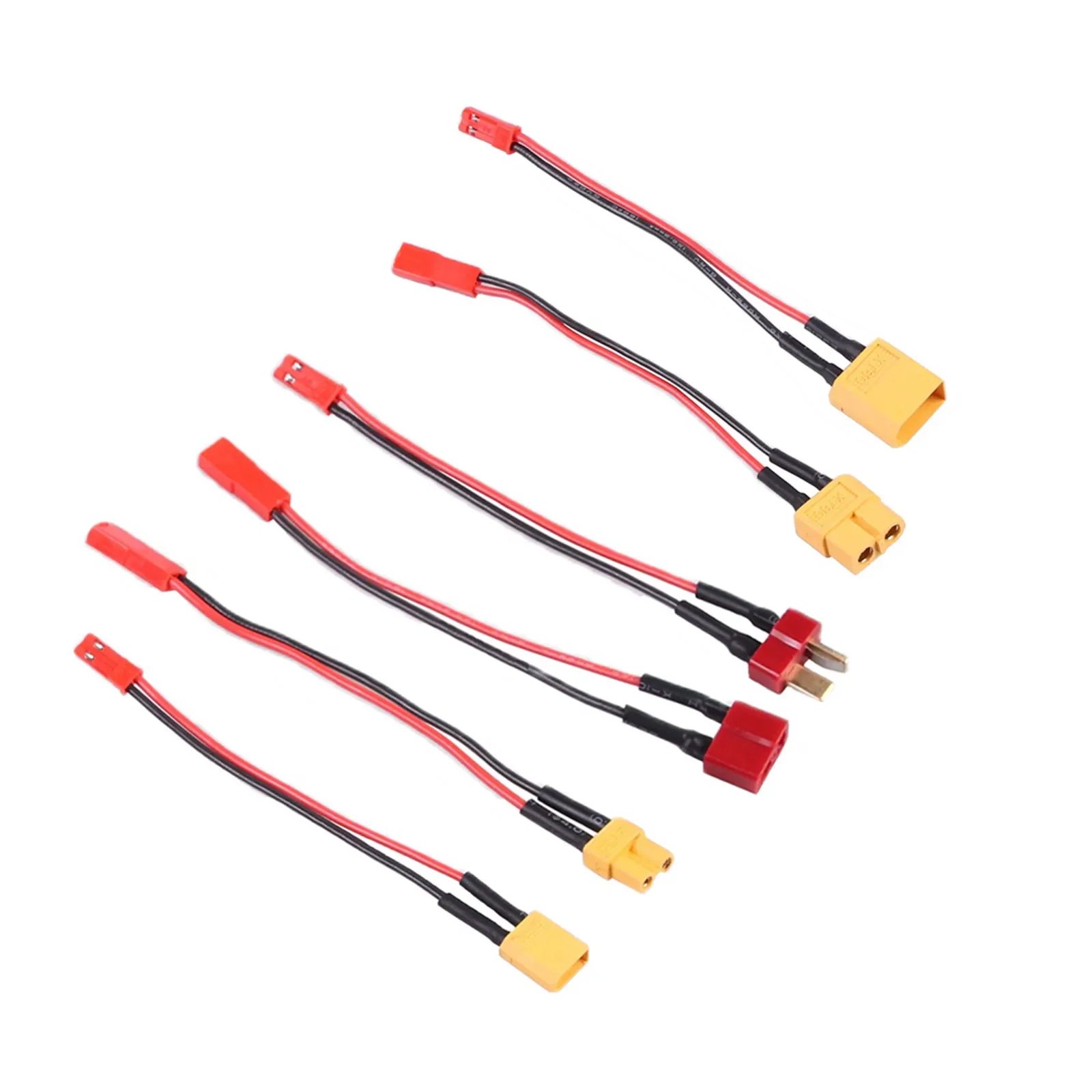 Câble adaptateur de batterie RC 10cm XT60 XT30 t-plug vers connecteur JST mâle/femelle, fil en Silicone 22awg pour pièces de voiture d'avion de Drone FPV