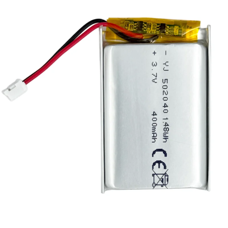 

502040 LiPo Battery 3.7V 400mAh Rechargeable Lithium Polymer Cell for GPS Devices, DIY Power Banks & Smart Electronics