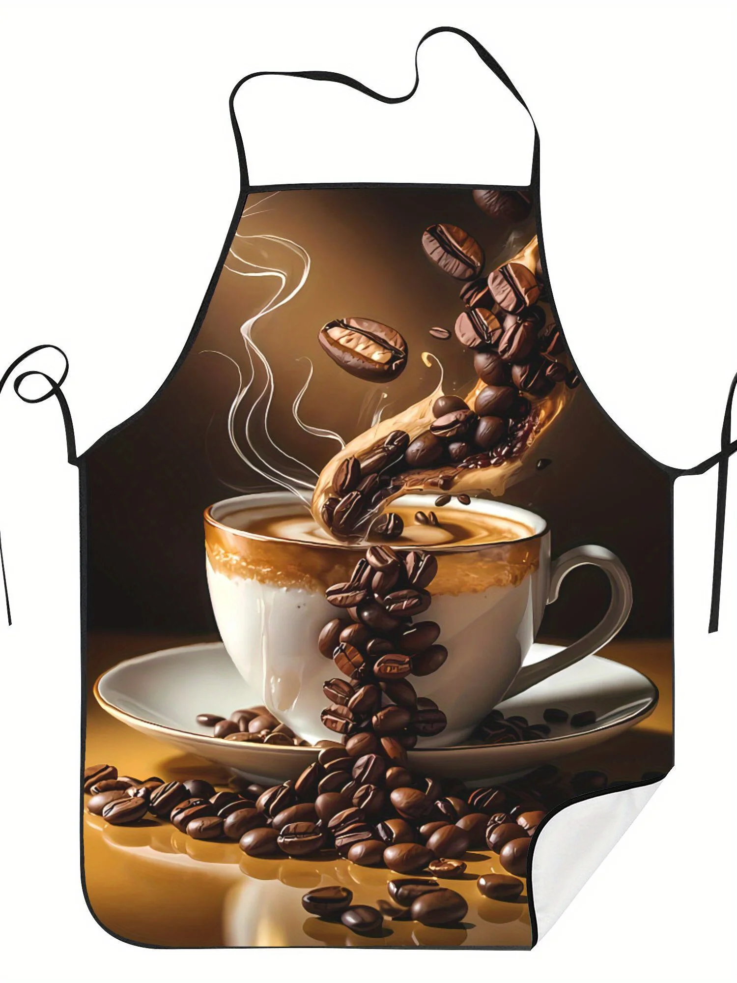 1 Piece of Apron with Creative Retro Design Featuring Coffee