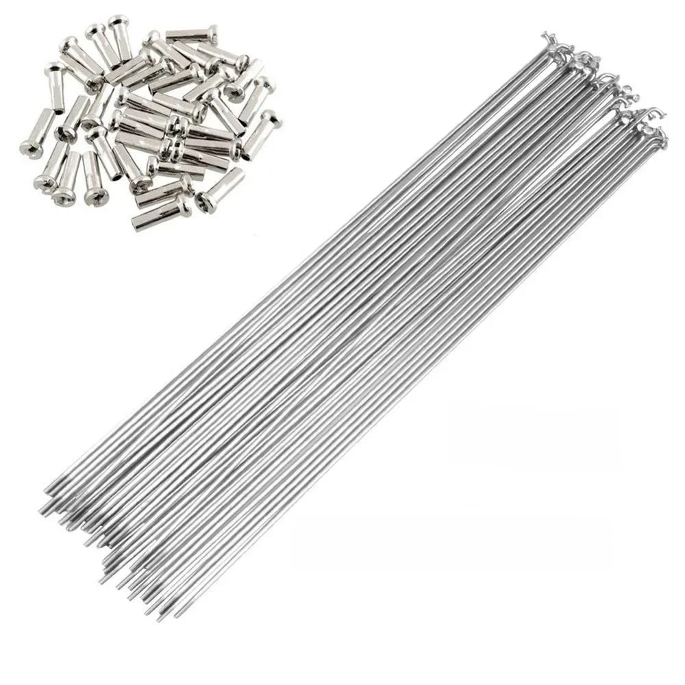 AliExpress TRUYOU 40PCS 131mm-180mm 14G 14K 2.0mm Silver Bike Spokes Stainless Steel Mountain Road High Strength