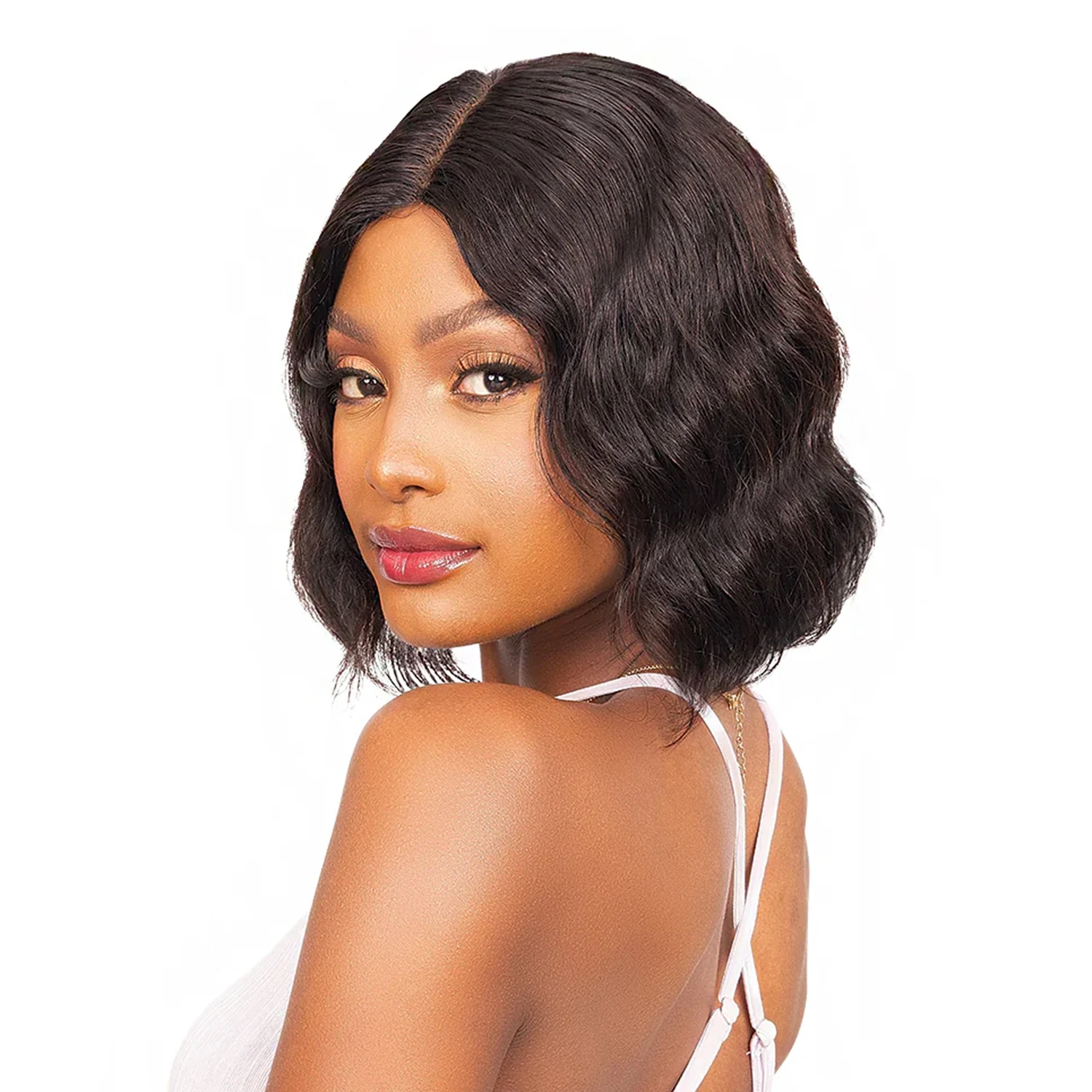 

Janet Collection Natural Virgin Remy Human Hair Wig Hand-Tied Lace Deep Part Kamel