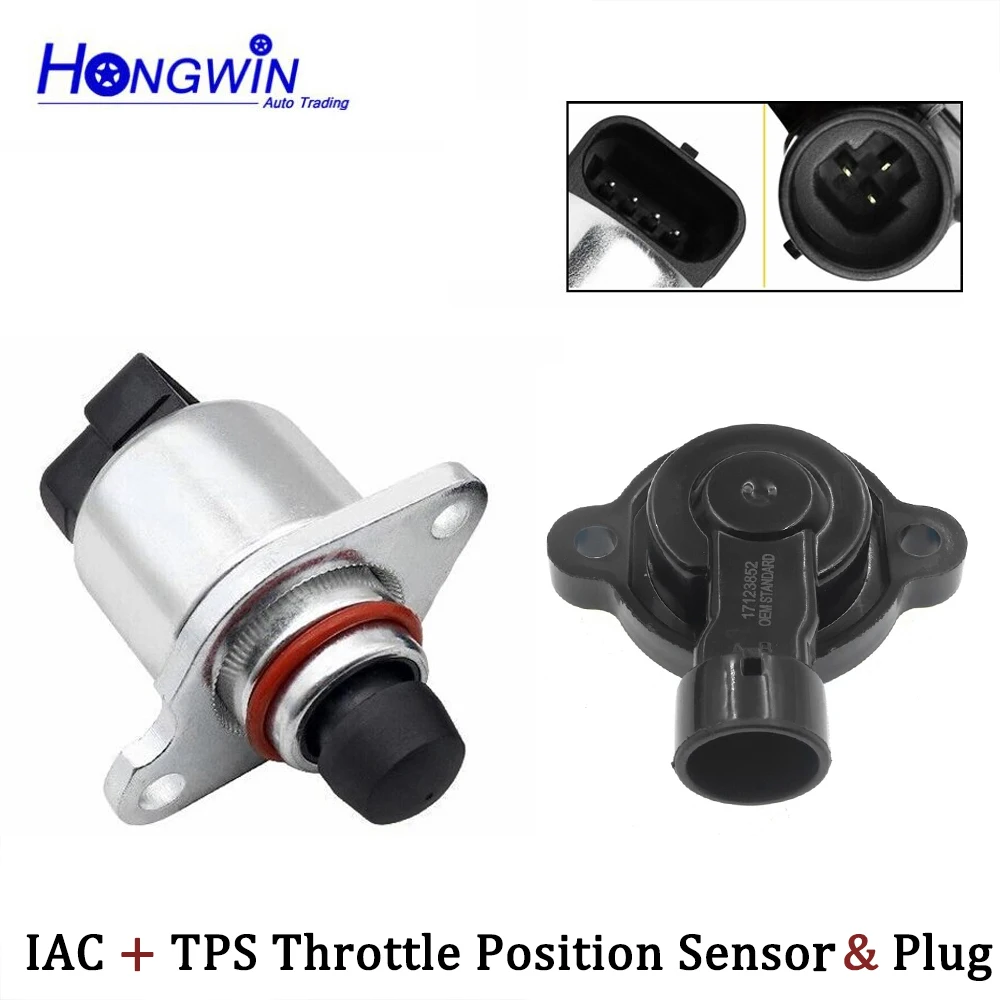 TPS Throttle Position Sensor + IAC & Plug For Chevy GMC C/K 1500 Buick Cadillac 213914 Ac234 17113209 17123852 TH149 17113598