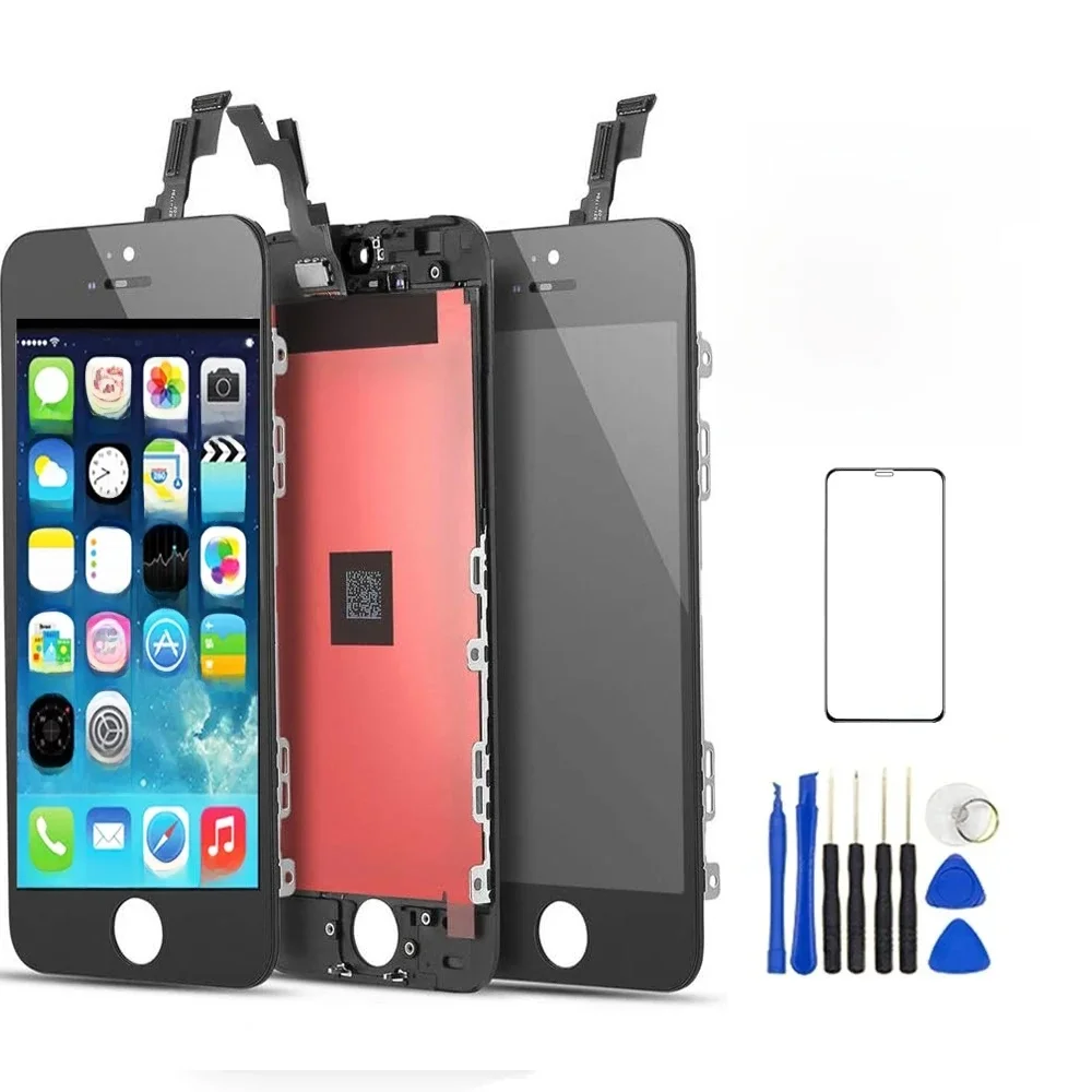 Dla Apple iPhone 5 5SE 5C Ekran Szklany Wyświetlacz LCD Dotykowy Digitizer Zespół z Ramką i Narzędziami A1453 A1457 A1518 A1528 A1530 — zdjęcie 2