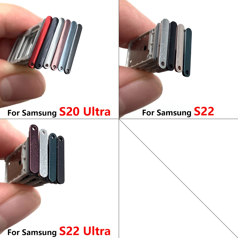 SIM Card Slot Tray For Samsung S20 Ultra S22 Plus Ultra Dual Phone Housing New SIM Card Adapter Micro SD Reader Holder