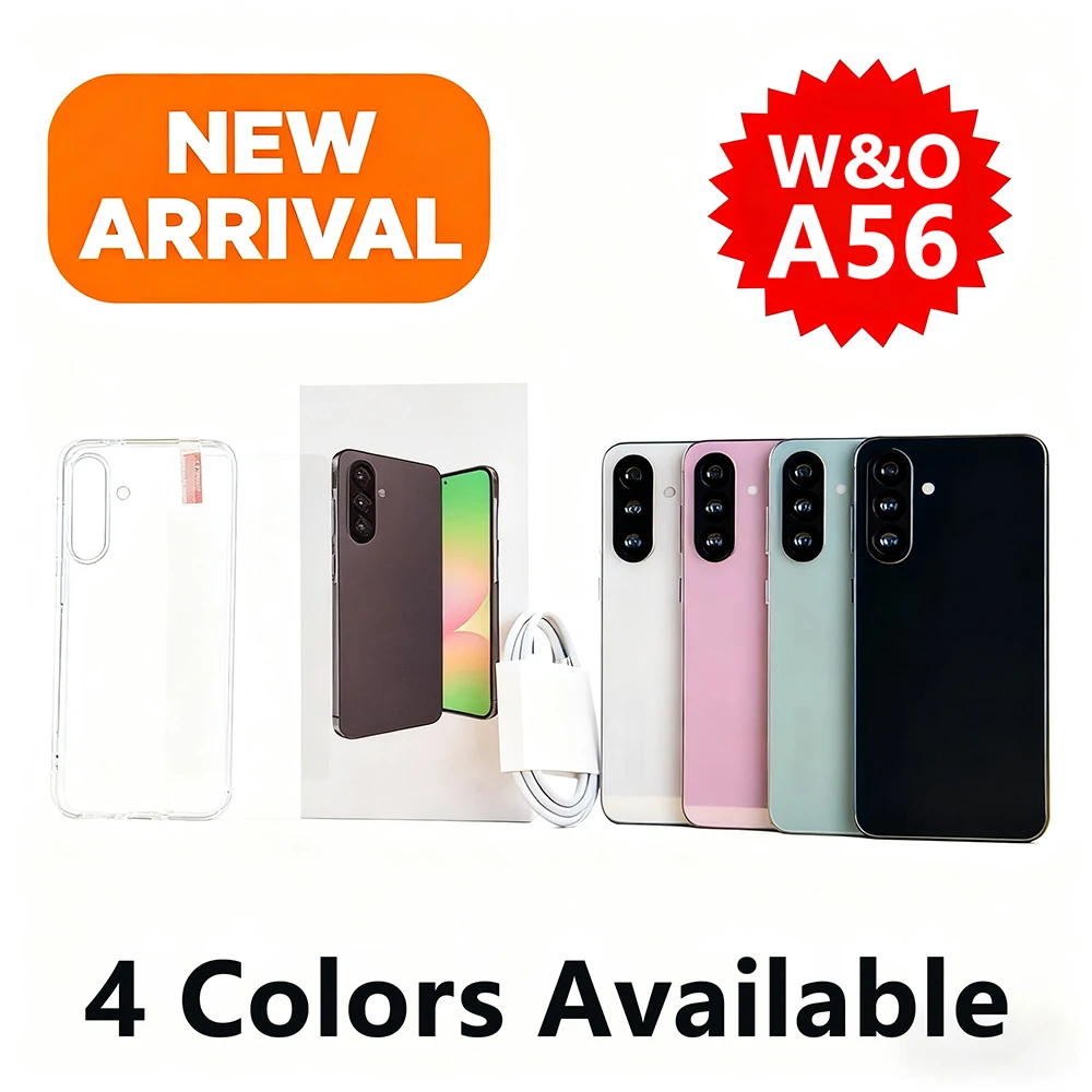 W&O A56 4G Smartphone Android 14 8GB RAM 128GB ROM Mobile phone 6.7 inch HD+ Display Dual SIM 5200mAh Battrey Cell Phone On Sale