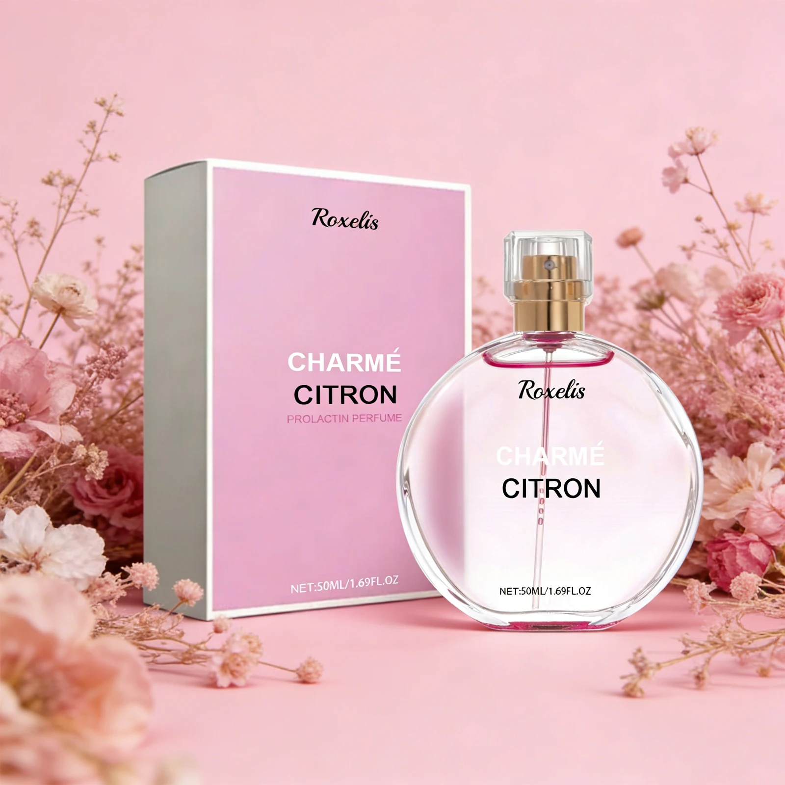 

ROXELIS 50 мл Цветочно-фруктовый парфюм для женщин, стойкий свежий аромат, элегантный флакон-спрей.