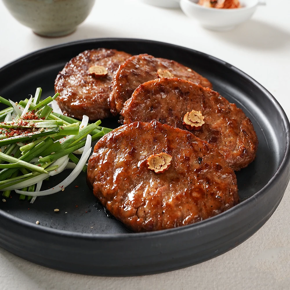 홍익상회 한돈 스테이크 4장 오븐 직화 떡갈비 맛 함박 스테이크