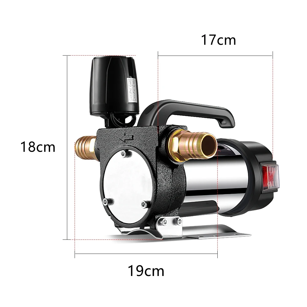 12V Fuel Transfer Pump for Diesel Kerosene 990W Self-Priming Pump Automatically Stop Electric oil pump fuel dispenser