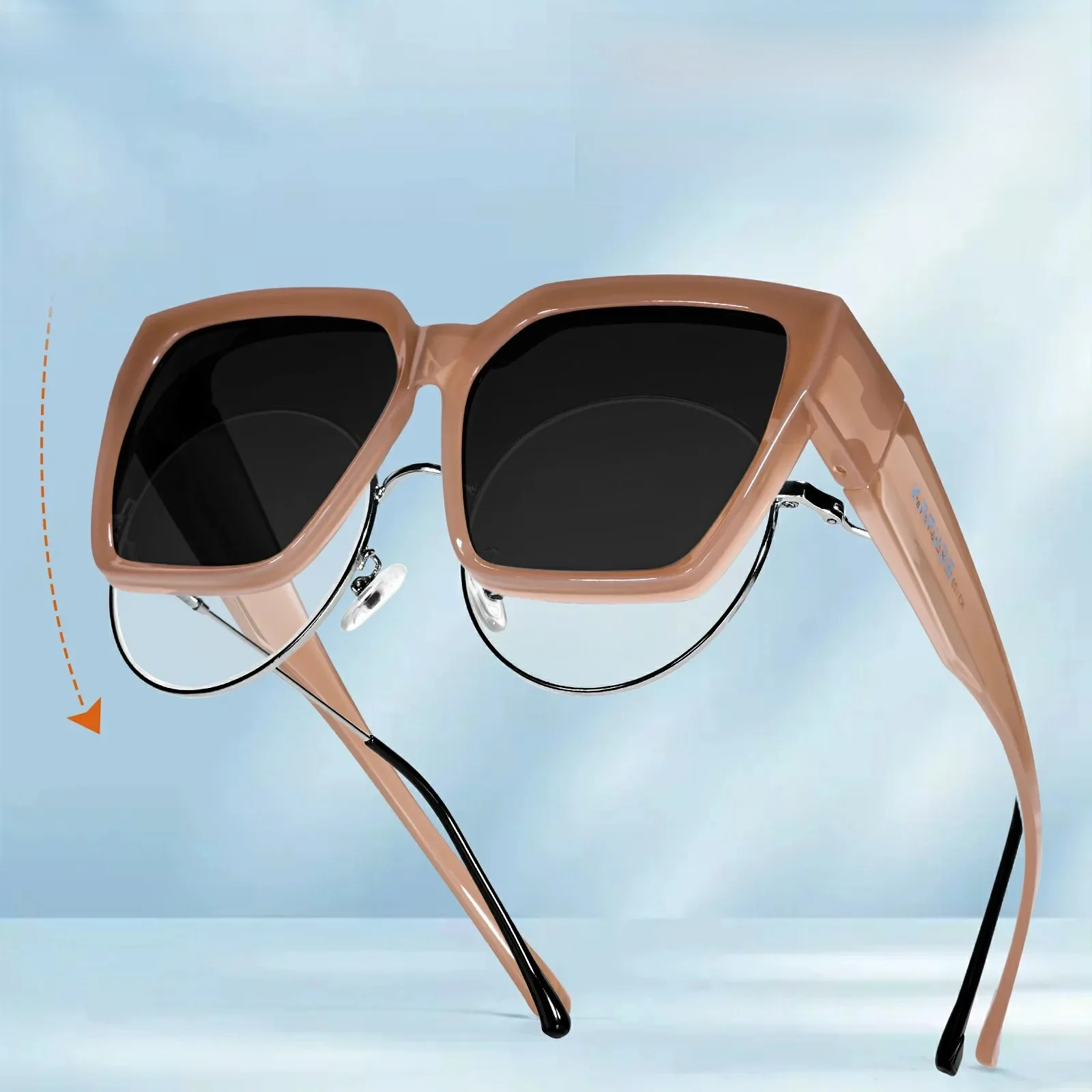AliExpress kapvoe Kapvoe Fit Over Myopic Sunglasses Myopic Exclusive Glasses UV400 Eyewear Cover On Glasses Polarized ShadesGlasses Bike Equipment