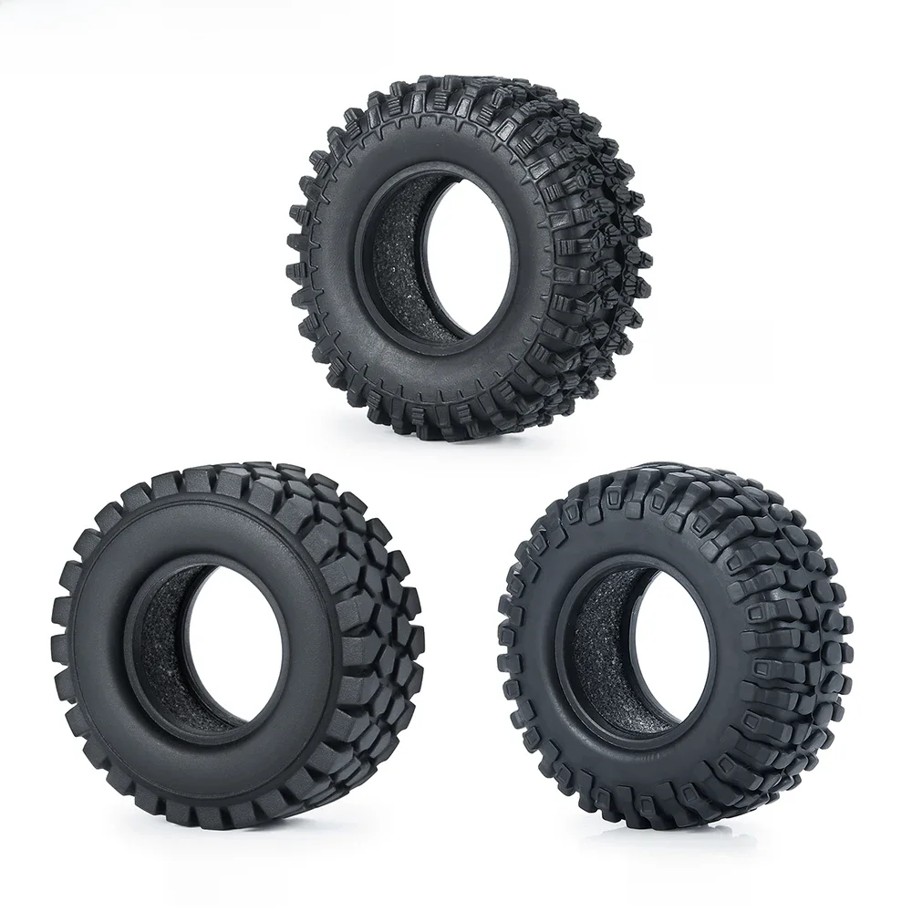 AXSPEED-Pneus en Caoutchouc Souple de 1.0 Pouces et 50/54mm, Pièces de Mise à Niveau pour Voiture RC 1/24 Axial SCX24, 1/18 TRX4M Micro Inoler, 4 Pièces