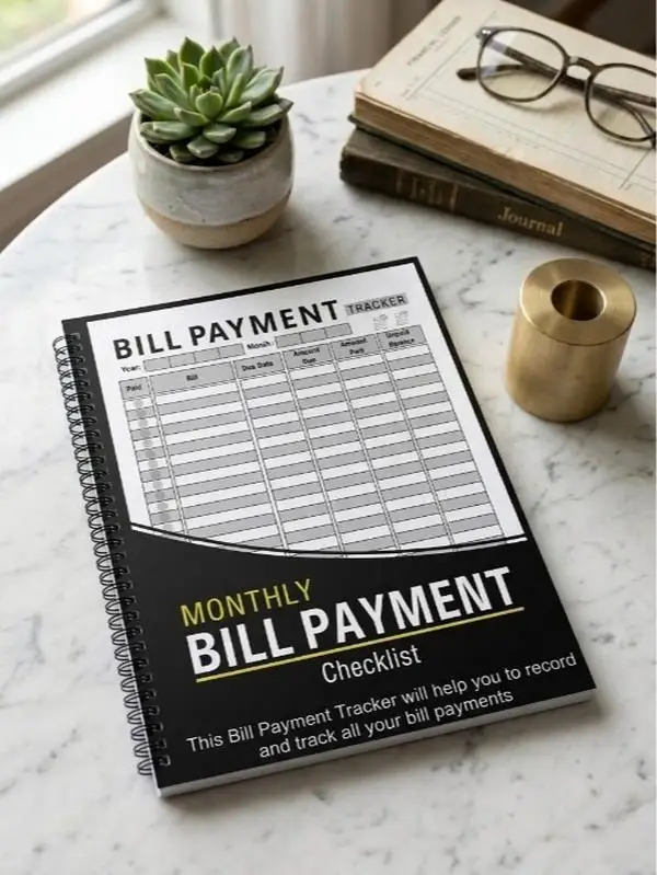 Bill Tracker Notebook: Monthly Bill Payment Checklist - 8.5' X 11' 100+ Pages Home Monthly Tracking Tool, Payment Record Keeper