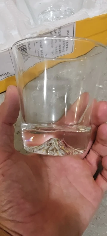 2pcs Sets Japanese Style Mount Fuji Glass Cup Snow Mountain Cup Snowflake Pattern Cocktail Glass Exquisite Foreign Wine Glass photo review