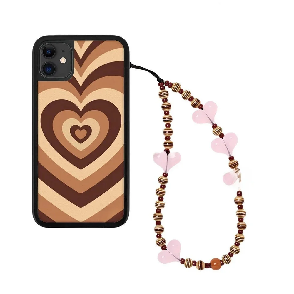 JOCoussins-Breloque pour Téléphone Portable, Accessoires, Perles Rayées, Sangles, Bijoux, Lanière Anti-Perte, Vente en Gros