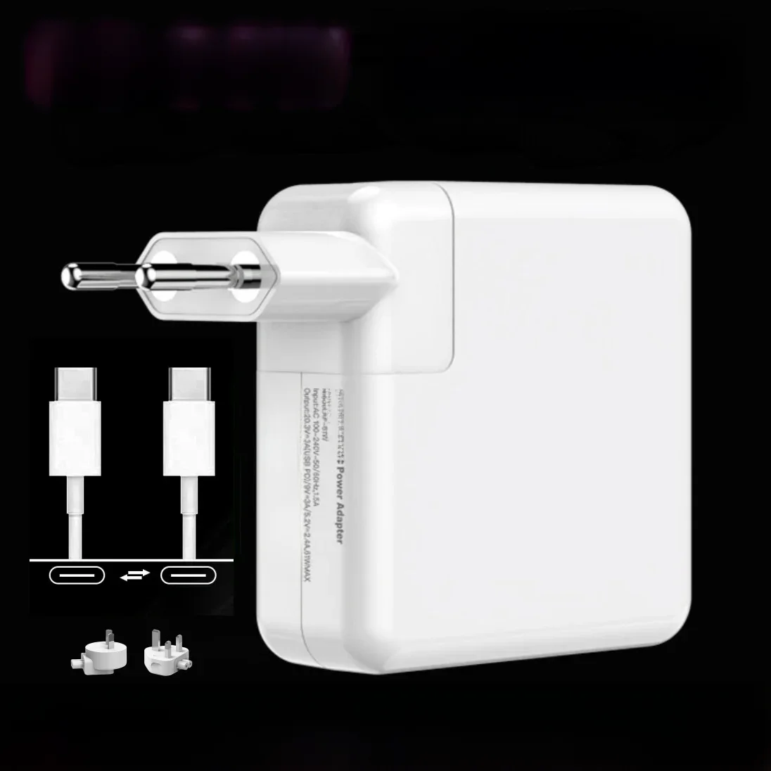 96W Macbook Oplader Laptop USB-C Voedingsadapter Voor Macbook Pro M1 M2 Macbook Air A2337 A1706 Voedingsadapter Snelle Oplader - afbeelding 2