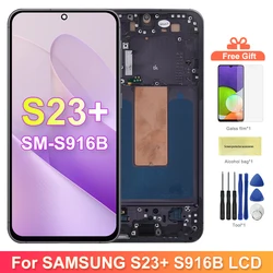 S23 Plus TFT Screen Assembly for Samsung Galaxy S23+ S916B S916B/DS Lcd Display Digital Touch Screen with Frame Replacement