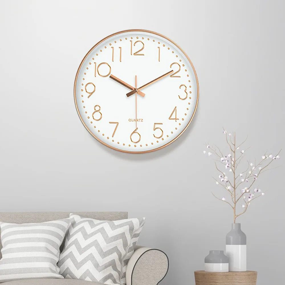 Reloj de pared sin ruido de diseño premium, reloj colgante de pared para el interior del hogar