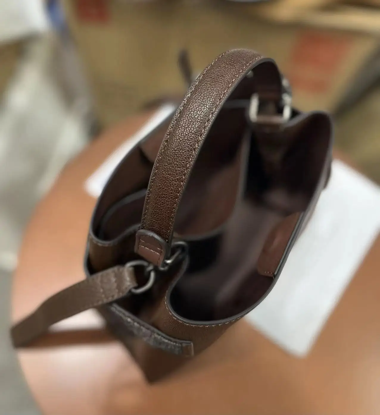 Bolso bandolera de piel auténtica