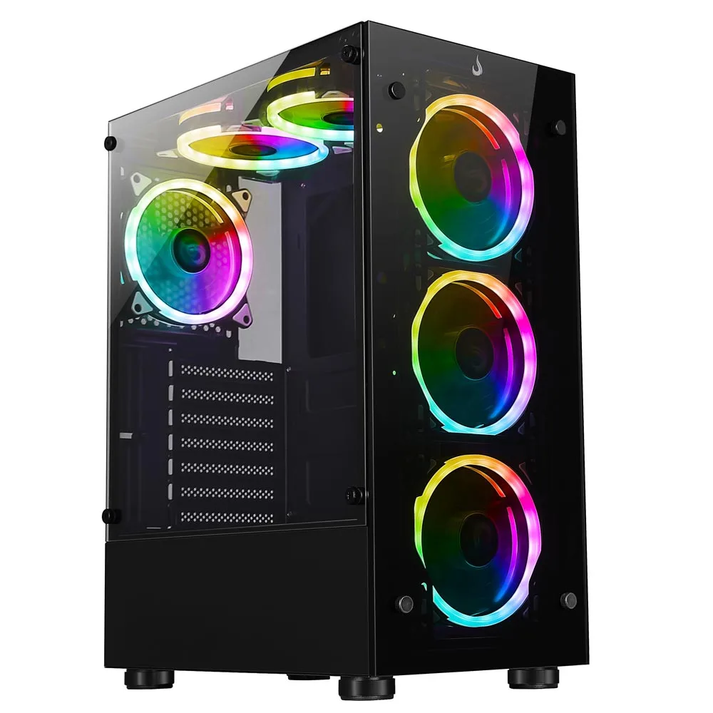 Cabinet Gamer | Rise Mode | Glass 06x Black Argb | 6 Fans