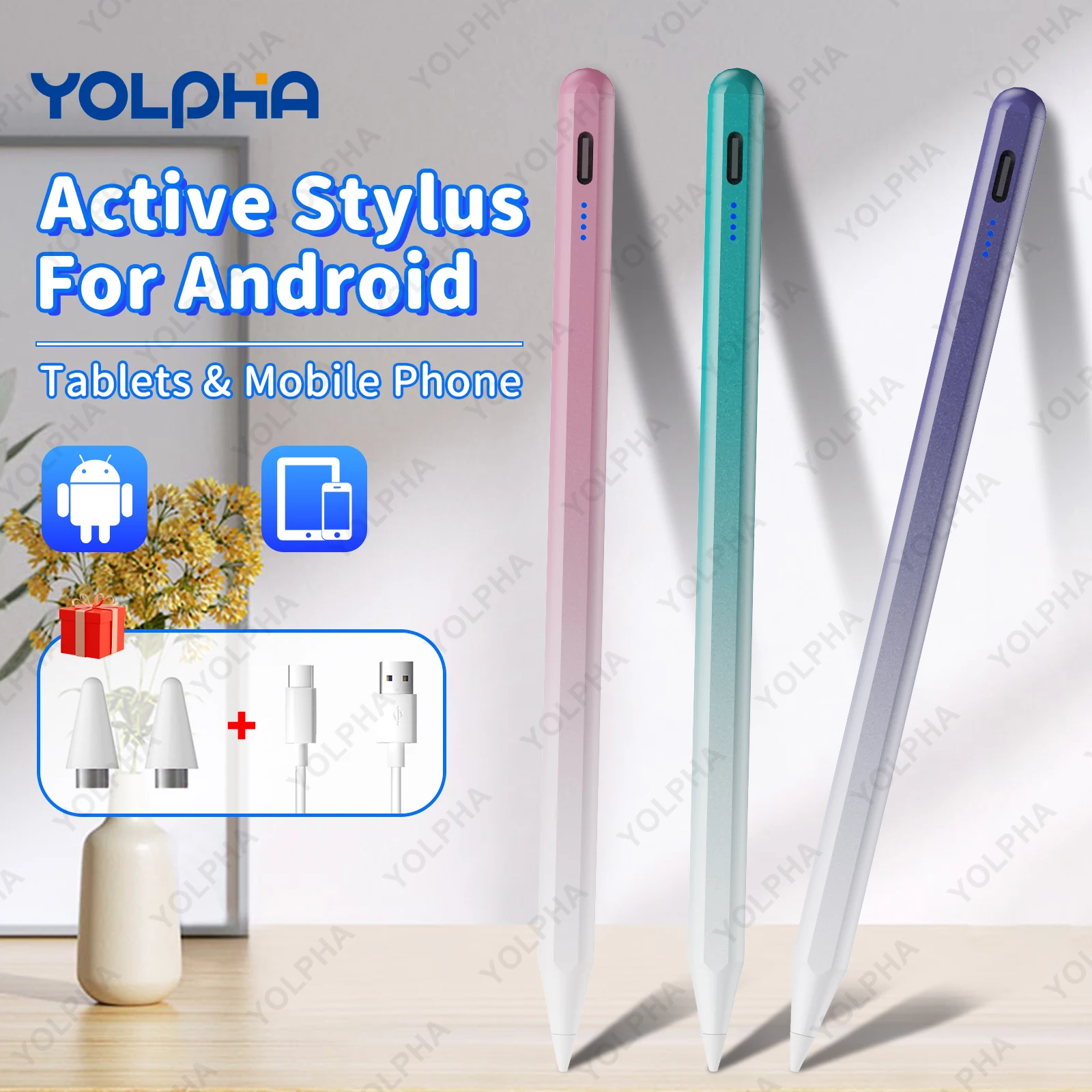 Capacitive stylus universal for millet huawei samsung pad active pen stylus for android tablet stylus for writing/drawing